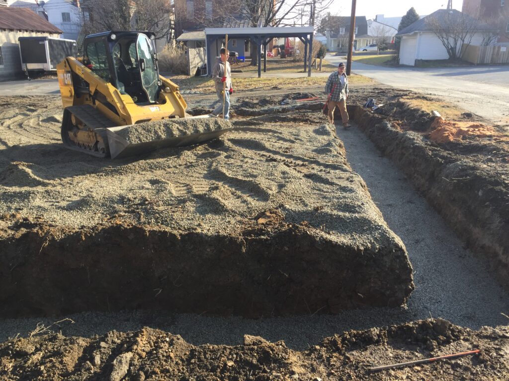 Footers at DC Woods Excavating, York PA